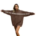 thumbnail image 1 of YAYUBA Christmas Sweatshirts for Women I Love You This Much Print Hoodie, Casual Long-Sleeve Pullover for Daily Wear & Fashion Statement, 1 of 6