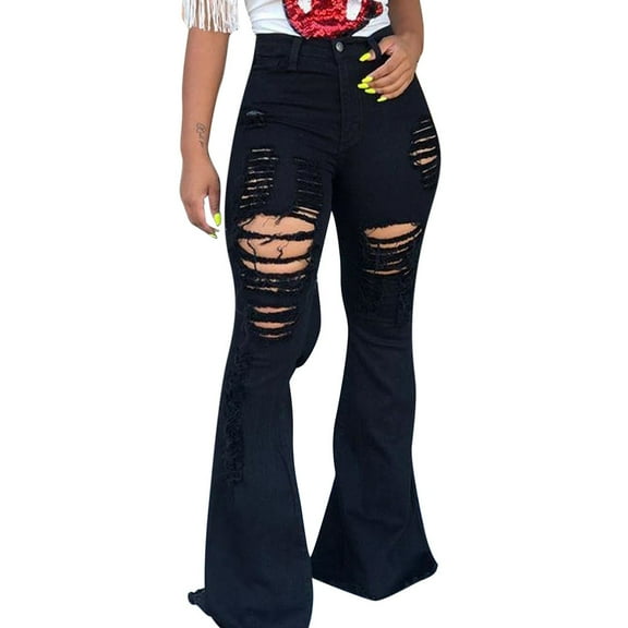 YAYUBA Flare Jeans for Women Crossover High Waisted Flare Jeans for Women Bell Bottom Jeans with Belt for Women Stretch Wide Leg Jeans Flare Leggings with Pockets Trendy Yoga Pants