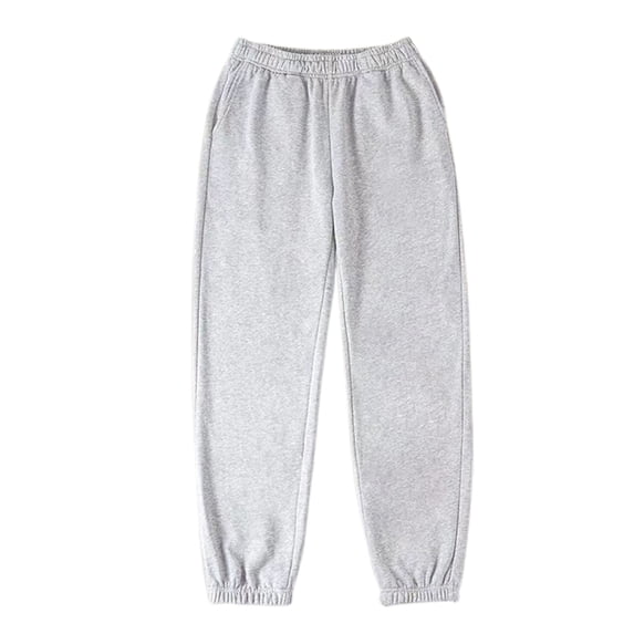 YAYUBA Girls' Cotton Sweatpants Elastic Waisted Joggers Athletic Pants with Pockets for Kids, Grey3, 9-10 Years