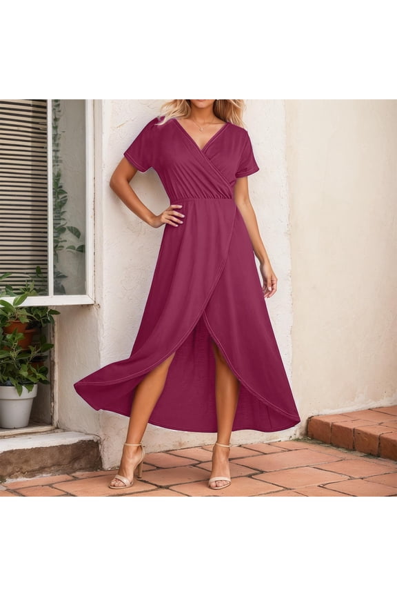 Glitter Formal Dresses for Cuvvy Women Plus Size A-line High Low Wedding Guest Gala Dress with Ruffles