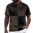 thumbnail image 1 of YAYUBA Golf Polos Men Button Up Crew Neck Big and Tall Breathable Short Sleeve Stretch Athletic Fit Active Fit Casual Weekend Wear, 1 of 5