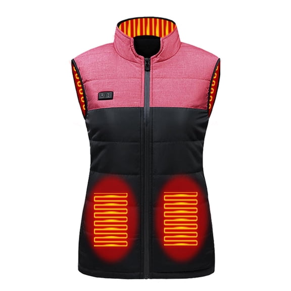 YAYUBA Heated Vests for Men Women's Smart USB Heated with Fast Charging Technology All Season Warm Winter Jacket for Outdoor Activities,Hot Pink,L
