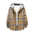 thumbnail image 1 of YAYUBA Hooded Flannel Shirt for Men Casual Button Down Shirt Long Sleeve Plaid Hoodie with Pocket, 1 of 6