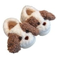 thumbnail image 1 of YAYUBA House Slippers For Kids,Winter Warm Girls Slippers Cute Dog Design Indoor Cozy Comfortable Non- Soft Sole Children Shoes For Everyday Use,9.5-10 Years,Coffee, 1 of 4