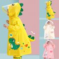 thumbnail image 1 of YAYUBA Kids Raincoat Girls Boys Girls Kindergarten Kids Elementary School Kids Baby Bag Bit Poncho, Pink, 5.5-7 Years, 1 of 8