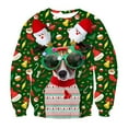 thumbnail image 1 of YAYUBA Kids Ugly Christmas Sweatshirts Boys Girls Funny Doodle 3D Graphic Xmas Clothes Top Child Long Sleeve Crewneck Pullover, 1 of 2