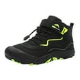 thumbnail image 1 of YAYUBA Kids Water Resistant Hiking Boots, Boys Girls Anti Collision Anti-Skid Athletic Outdoor Adventure Trekking Shoes Black, 1 of 7