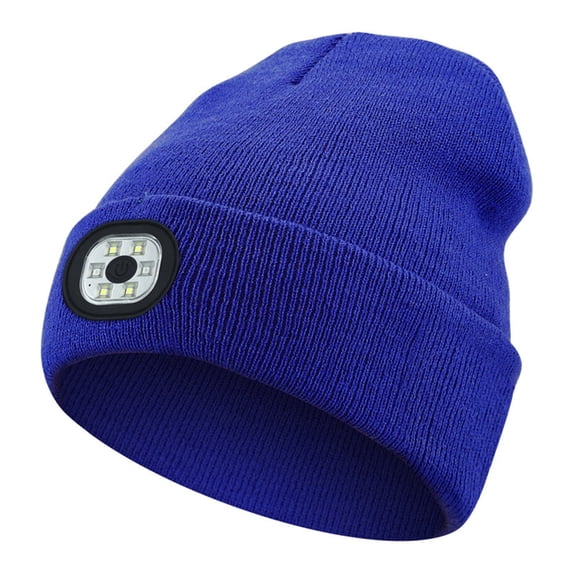 YAYUBA LED Hat Rechargeable USB Running Light,Dark Blue