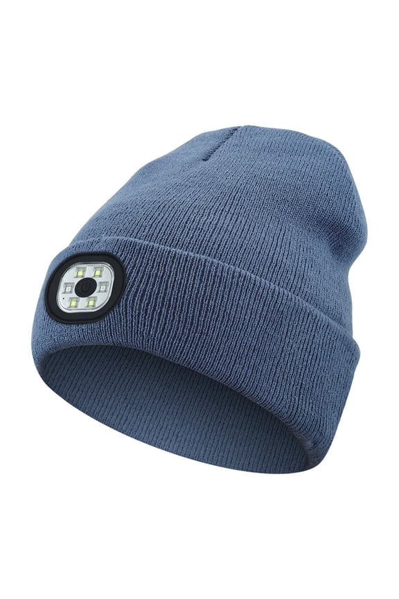 LED Hat Rechargeable USB Running Light,Light Blue
