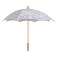 thumbnail image 1 of YAYUBA Lace Embroidered Sun Parasol Umbrella Bridal Wedding Dancing Party Photo Show,White, 1 of 4
