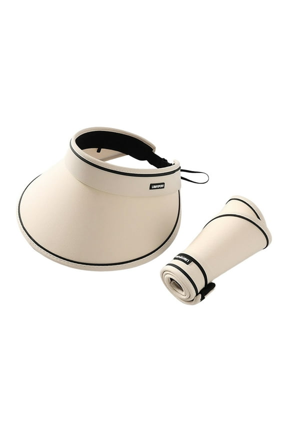 Ladies Hat Empty Top Sun Hat Outdoor Casual Sun Hat,White