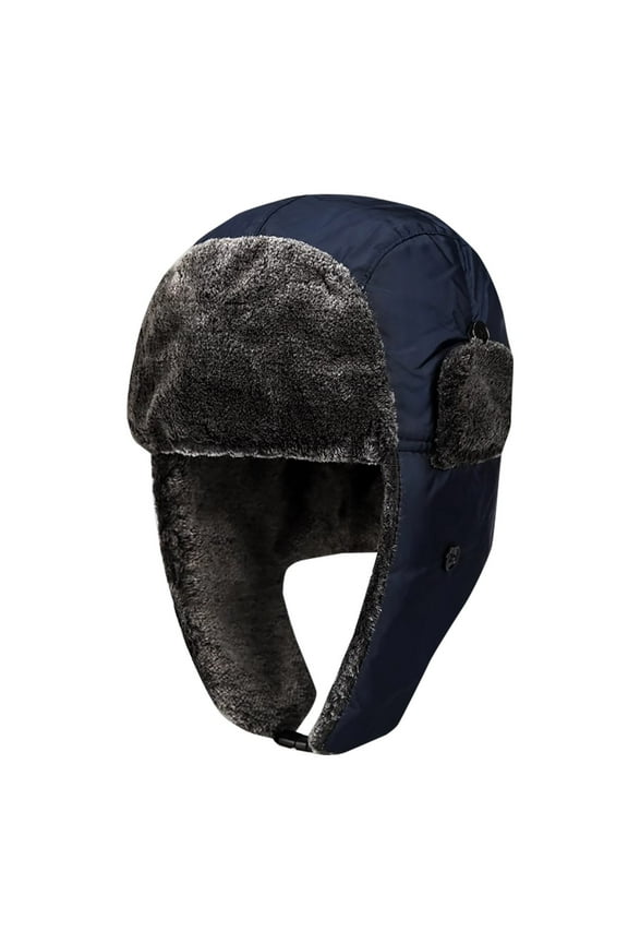 Men Winter Bomber Wool Ear Flap Russian Hat Women Warm Waterproof Trapper Ushanka Cap Outdoor Ski Hunting Teen