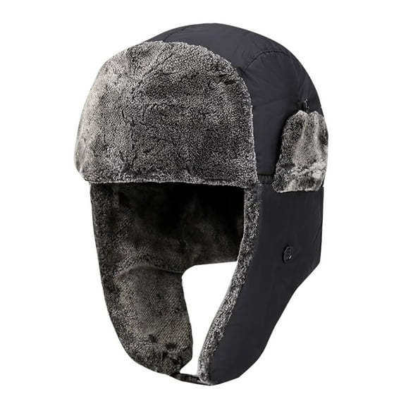 YAYUBA Men Winter Bomber Wool Ear Flap Russian Hat Women Warm Waterproof Trapper Ushanka Cap Outdoor Ski Hunting Teen