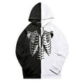 thumbnail image 1 of YAYUBA Men's Anatomical Bone Print Hoodie Halloween Gothic Retro Skeleton Print Hooded Streetwear Y2K Zip-up Sweatshirt Jacket with Pocket Size XL, 1 of 2