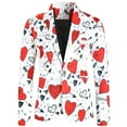 thumbnail image 1 of YAYUBA Men's Casual Lapel Blazer Valentines Day Suit Muticolor Button Business Jacket Regular Fit Sports Coats Jackets for Prom,Party,Dinner, 1 of 7