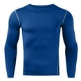 thumbnail image 1 of YAYUBA Men's Compression Long Sleeve Shirt, Athletic Base Layer for Running Workout, Undershirt Sport Quick Dry Tops, 1 of 3