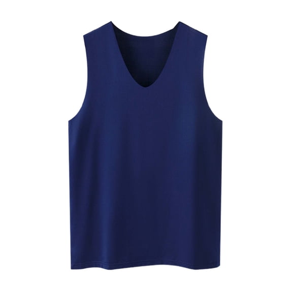 YAYUBA Men's Quick Dry Mesh Sleeveless Tank Top Breathable Muscle Shirt for Gym, Running & Summer, Navy, XXXL