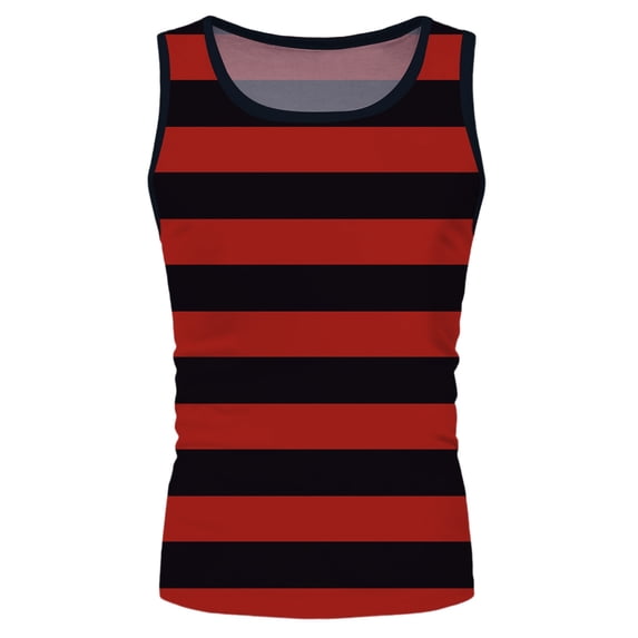 YAYUBA Men's Quick Dry Mesh Sleeveless Tank Top Breathable Muscle Shirt for Gym, Running & Summer, Red, XXL