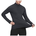 thumbnail image 1 of YAYUBA Men's T-Shirts Cotton Mock Neck Thermal Shirts Long Sleeve Pullover Underwear Shirts Base Layer Thermal Tops, 1 of 8