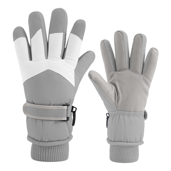 YAYUBA Mens Gloves,Winter Thermal Ski Gloves for Motorcycle Riding Sports Insulated Cold Weather with Advanced Touchscreen Technology,Grey