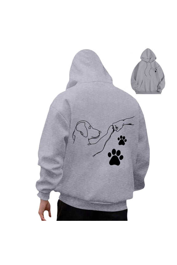 Mens Hoodies Pullover Light Gray,Oversized Human Friend Cute Cartoon Dog Pattern Hooded Sweatshirt Long Sleeve Couples Hoodie Pullover With Pocket Fall Mens Fall Shirts