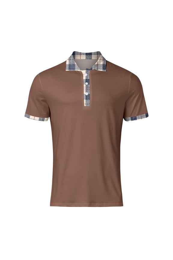 Mens Polo Shirt Classic Button Crew Neck Big and Tall Summer Casual Tennis T Shirts Stretch Active Fit Lightweight Basic Golf Shirt