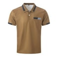 thumbnail image 1 of YAYUBA Mens Polo Shirts Cotton Button Down V Neck Big and Tall Business Casual Wear Stretch Oversized Athletic Fit Casual Tops, 1 of 5