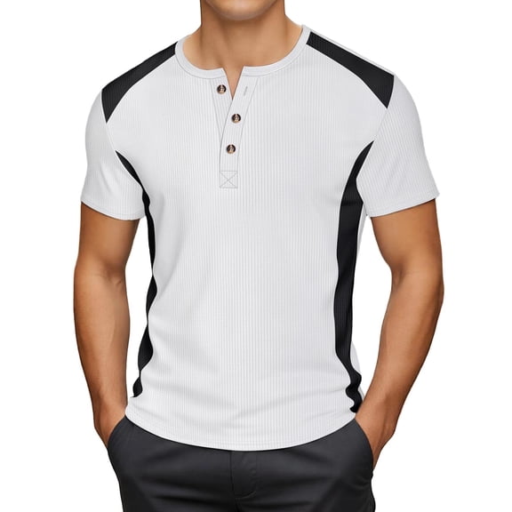 YAYUBA Mens Polos with Pocket Basic Tee Button Collar Crew Neck Big and Tall Golf Shirts Collared T-Shirts Stretch Oversized Oversized Casual Polo Tops