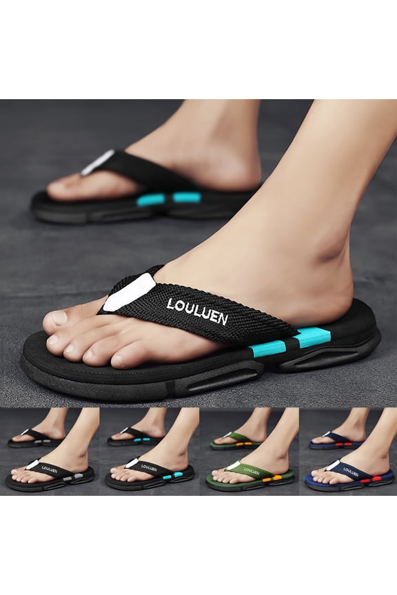 Mens Sandals Black,Men Casual Slippers Beach Flip Flops Outdoor Fashion Sandals Shoes