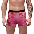 thumbnail image 1 of YAYUBA Mens Underwear Heart Print Boxer Shorts Heart Print Valentine's Day Men's Shorts Valentines Day Gifts for Him, 1 of 5