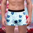thumbnail image 1 of YAYUBA Mens Underwear Novelty and Funny Design Boxer Shorts Mens Valentines Day Printed Underwear Style Red Special Heart Rose Shorts Mid Waist Valentines Gifts for Him, 1 of 4