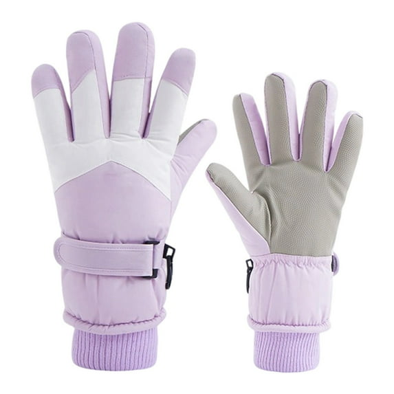 YAYUBA Mens Winter Gloves,Winter Thermal Ski Gloves for Motorcycle Riding Sports Insulated Cold Weather with Advanced Touchscreen Technology,Light Purple