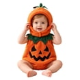 thumbnail image 1 of YAYUBA Baby Boys Girls Halloween Outfit Bat Romper Bodysuit Jumpsuit Clothes Halloween Gifts 12-18Months White, 1 of 7