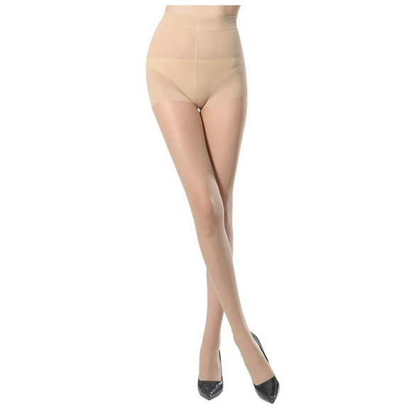 YAYUBA One-Seam Lined Tights for Women Sheer Thermal Leggings with Tummy Control & Lifting Design