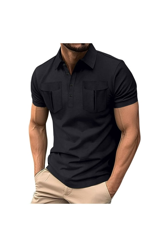 Polo Shirts for Men White Button Down Crew Neck Big and Tall Classic Golf Polo Collared Shirts Quick Dry Active Fit Regular Fit Golf Fashion Shirts