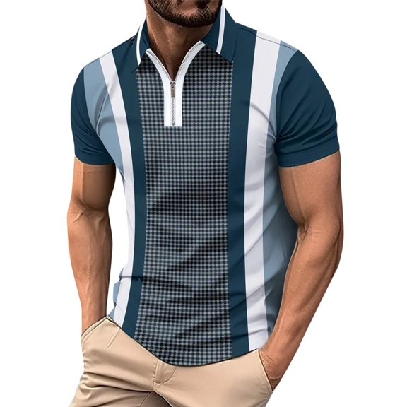 YAYUBA Polo Shirts for Men Basic Tee Button Collar Crew Neck Big and Tall Athletic Golf Polos Quick Dry Oversized Oversized Casual Weekend Wear