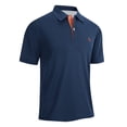 thumbnail image 1 of YAYUBA Polo T Shirts for Boys Solid Color Printing Short Sleeve Athletic Collared T-Shirts Quick Dry Pullover Tops Toddler Baby Boy Clothes, 110, Navy, 1 of 4