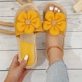 thumbnail image 1 of YAYUBA Sandals For Women Yellow,Bohemian Slippers for Women Ladies Flip Flops Open Toe Flowers Summer Sandals Casual Shoes, 1 of 8