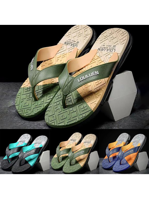 Sandals Men Black,foreign Trade Flip Flops for Men Beach Slippers for Men Summer Non External Wearing With Toe Clippers