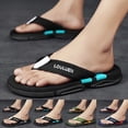thumbnail image 1 of YAYUBA Sandals Men Mint Green,Men Casual Slippers Beach Flip Flops Outdoor Fashion Sandals Shoes, 1 of 7