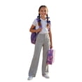 thumbnail image 1 of YAYUBA School Uniform for Girls Flare Slim Fit Teens Dress Pants Casual Elastic Waist Pull on Preppy Outfits Back To School 5-6 Years Beige, 1 of 5
