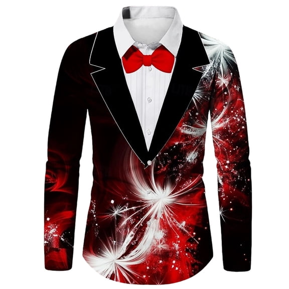 YAYUBA Shirts for Men Funny Design Valentine's Day Streetwear Free Comfy Date Night Outfit Boat Neck Walking Sets