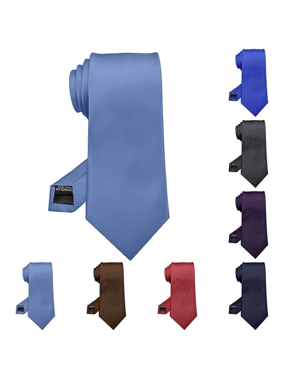 Solid Color Tie for Men, Formal Tuxedo Necktie, Business Suit Accessory for Weddings and Father's Day