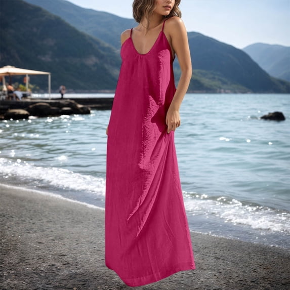 Summer Dress Clothes For Women 2026.YAYUBA Summer Dresses for Women 2026 Lightweight Sleeveless Halter Neck ...