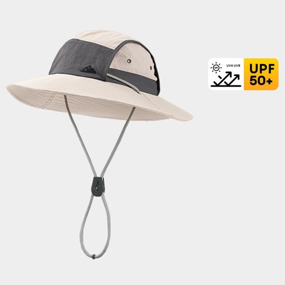YAYUBA Summer Sun Wide Brim Cape Hat for Women,Beige