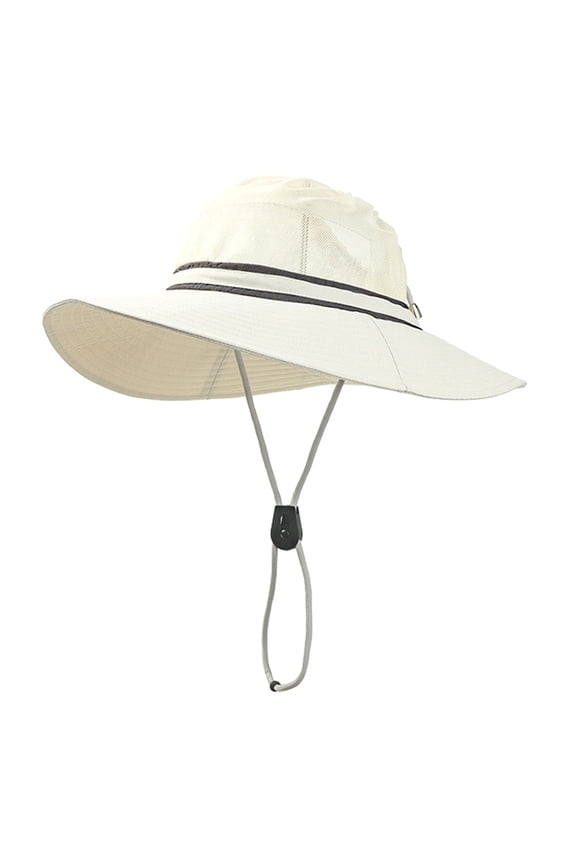Summer Wide Brim Fisherman Hat for Men And Women,White