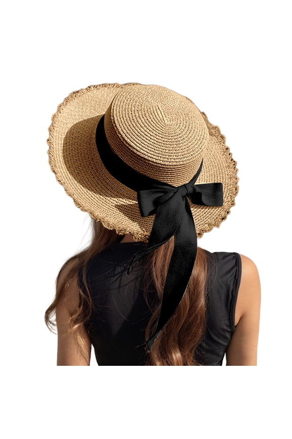 Summer Wide Brim Sun Hat for Women Men Breathable Straw Beach Hat Casual Outdoor Sunshade Cap,OTHER