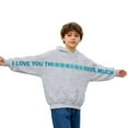 thumbnail image 1 of YAYUBA Sweatshirts for Kids I Love You This Much Print Hoodie, Casual Long-Sleeve Pullover for Daily Wear & Fashion Statement, 1 of 6