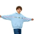 thumbnail image 1 of YAYUBA Sweatshirts for Kids I Love You This Much Print Hoodie, Casual Long-Sleeve Pullover for Daily Wear & Fashion Statement, 1 of 6