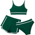 thumbnail image 1 of YAYUBA Swimsuit for Kids 8-9, Girls Bikini Swimsuits With Shorts Kid 3 Piece Bikini Sport Bathing, 1 of 5